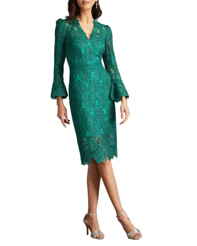 Tadashi Shoji Bell-Sleeve Sequin Lace Dress | Thumbnail 1 Tadashi Shoji Bell-Sleeve Sequin Lace Dress | Thumbnail 1