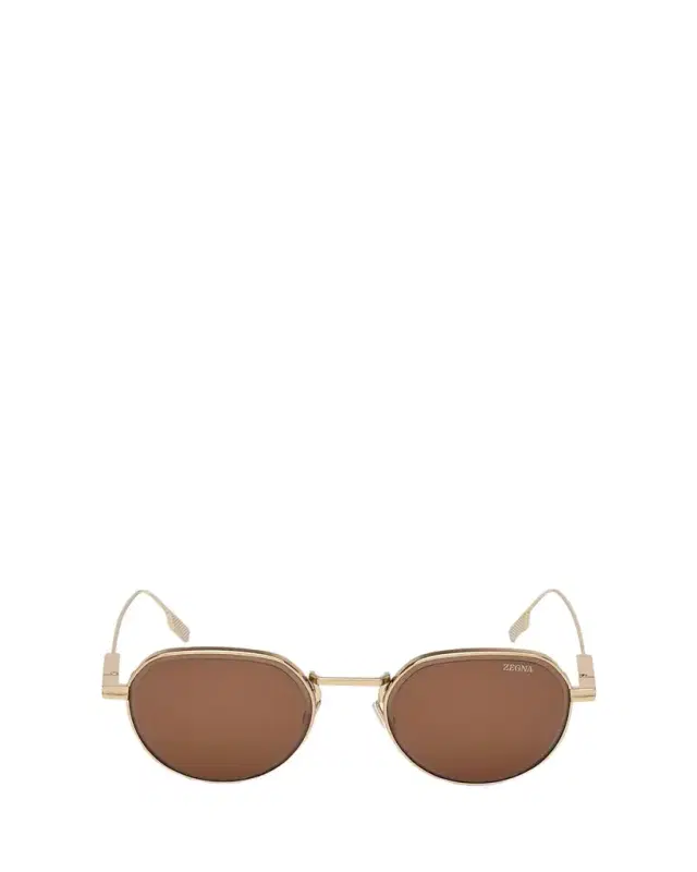 ZEGNA Men's Metal Round Sunglasses