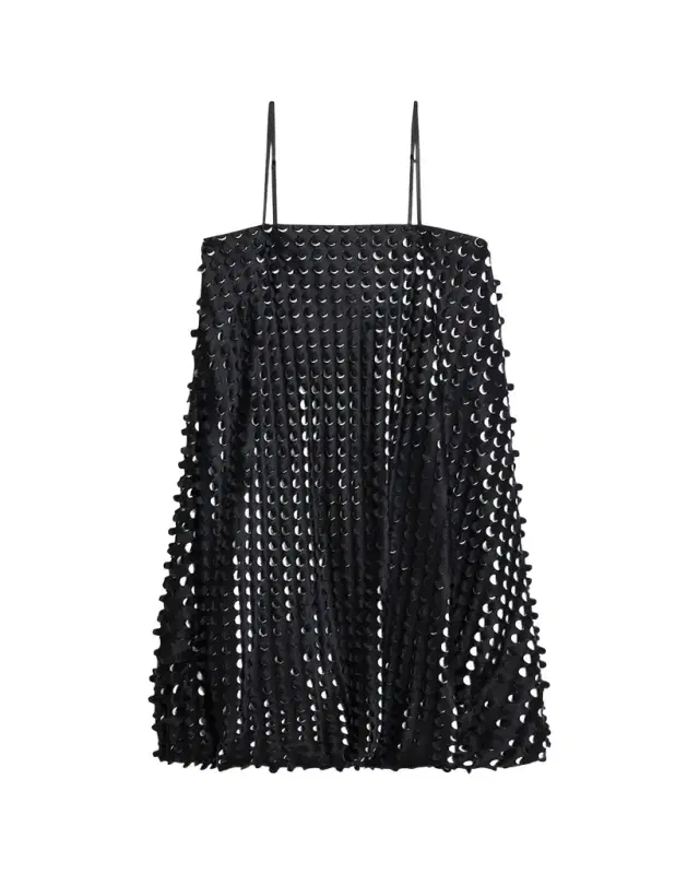 Helmut Lang Sleeveless Hole-Punch Bubble Dress