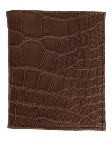Abas Men's Matte Alligator Leather Bifold Wallet w/ ID Window | Thumbnail 1 Abas Men's Matte Alligator Leather Bifold Wallet w/ ID Window | Thumbnail 1