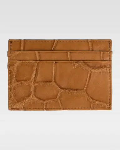 Abas Men's Soft Alligator Leather Card Holder | Thumbnail 2