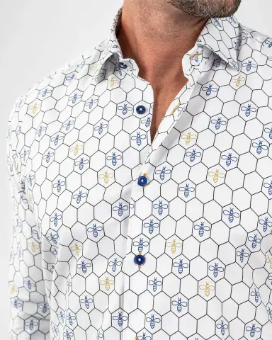 Maceoo Men's Fibonacci Bumblegon Cotton Sport Shirt | Thumbnail 4 Maceoo Men's Fibonacci Bumblegon Cotton Sport Shirt | Thumbnail 4