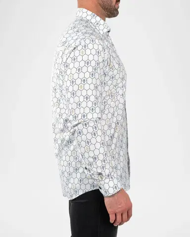 Maceoo Men's Fibonacci Bumblegon Cotton Sport Shirt | Thumbnail 5 Maceoo Men's Fibonacci Bumblegon Cotton Sport Shirt | Thumbnail 5