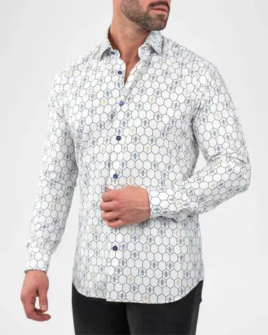 Maceoo Men's Fibonacci Bumblegon Cotton Sport Shirt | Thumbnail 6 Maceoo Men's Fibonacci Bumblegon Cotton Sport Shirt | Thumbnail 6