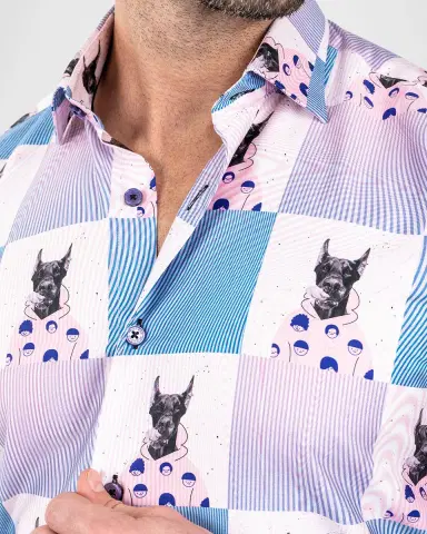Maceoo Men's Fibonacci Snoop Check Sport Shirt | Thumbnail 3