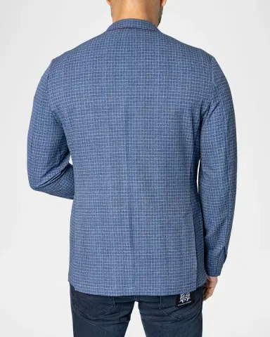 Maceoo Men's Descartes Vortex Check Unconstructed Blazer | Thumbnail 2 Maceoo Men's Descartes Vortex Check Unconstructed Blazer | Thumbnail 2
