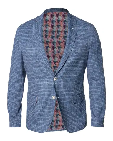 Maceoo Men's Descartes Vortex Check Unconstructed Blazer | Thumbnail 1 Maceoo Men's Descartes Vortex Check Unconstructed Blazer | Thumbnail 1