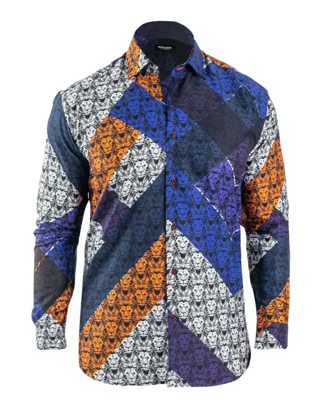 Men 's Fibonacci Afro Lion Sport Shirt