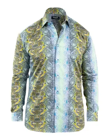 Maceoo Men's Fibonacci Paisley Degrade Cotton Dress Shirt | Thumbnail 1 Maceoo Men's Fibonacci Paisley Degrade Cotton Dress Shirt | Thumbnail 1