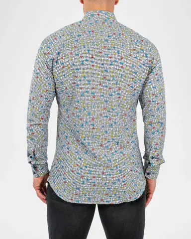 Maceoo Men's Einstein Video Game Stretch Sport Shirt | Thumbnail 2 Maceoo Men's Einstein Video Game Stretch Sport Shirt | Thumbnail 2