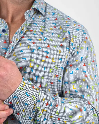 Maceoo Men's Einstein Video Game Stretch Sport Shirt | Thumbnail 4 Maceoo Men's Einstein Video Game Stretch Sport Shirt | Thumbnail 4