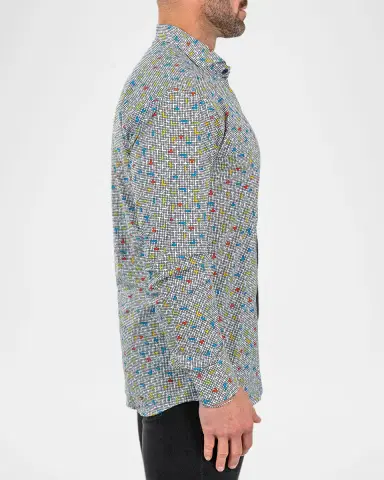Maceoo Men's Einstein Video Game Stretch Sport Shirt | Thumbnail 5 Maceoo Men's Einstein Video Game Stretch Sport Shirt | Thumbnail 5