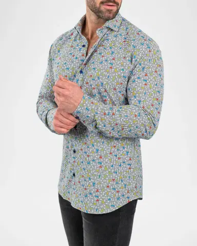 Maceoo Men's Einstein Video Game Stretch Sport Shirt | Thumbnail 6 Maceoo Men's Einstein Video Game Stretch Sport Shirt | Thumbnail 6