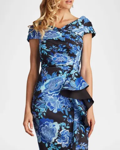 Tadashi Shoji Bodycon Floral-Print Ruffle Dress | Thumbnail 5