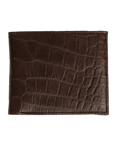Abas Men's Matte Alligator Leather Bifold Wallet w/ ID Window | Thumbnail 1 Abas Men's Matte Alligator Leather Bifold Wallet w/ ID Window | Thumbnail 1