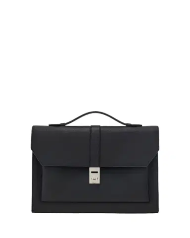 FERRAGAMO Men's Hug Leather Briefcase | Thumbnail 1 FERRAGAMO Men's Hug Leather Briefcase | Thumbnail 1