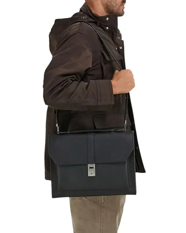 Ferragamo Men's Hug Leather Briefcase