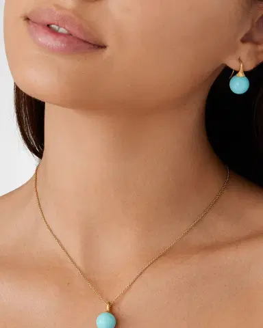 Marco Bicego 18K Gold Turquoise Earrings | Thumbnail 2