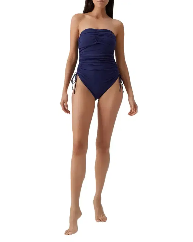 Sydney Ruched Bandeau One-Piece Swimsuit
