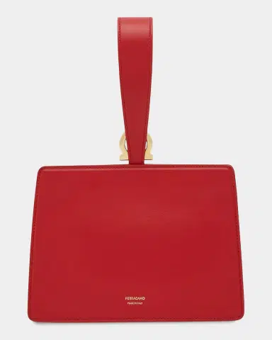Ferragamo Mini Gancini Leather Wristlet Clutch | Thumbnail 2