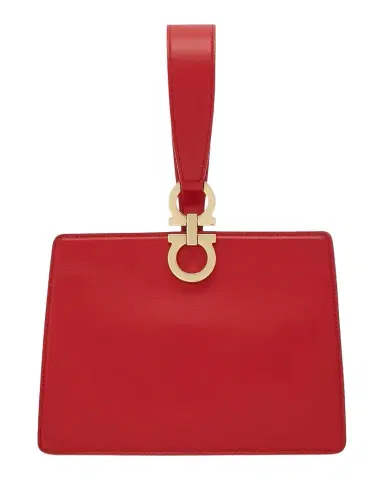 Ferragamo Mini Gancini Leather Wristlet Clutch | Thumbnail 1