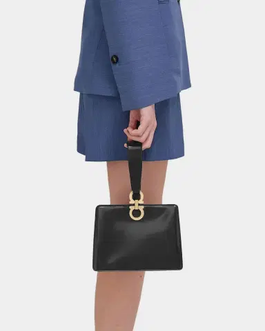 Ferragamo Mini Gancini Leather Wristlet Clutch | Thumbnail 2