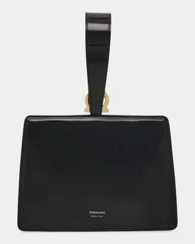 Ferragamo Mini Gancini Leather Wristlet Clutch | Thumbnail 3