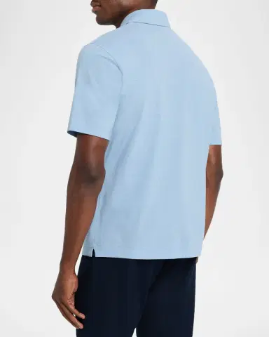 Ferragamo Men's Cotton Embroidered-Gancio Polo Shirt | Thumbnail 3