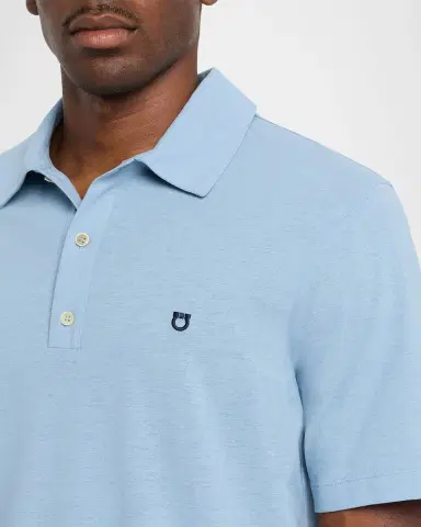 Ferragamo Men's Cotton Embroidered-Gancio Polo Shirt | Thumbnail 5