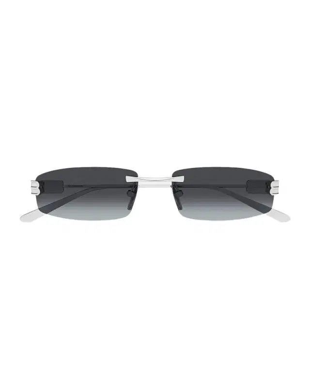 Men 's Rimless BB Metal Rectangle Sunglasses