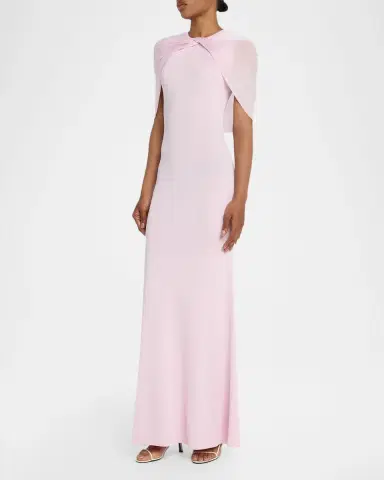 Roland Mouret Twist Draped Shawl Mermaid Gown | Thumbnail 4 Roland Mouret Twist Draped Shawl Mermaid Gown | Thumbnail 4