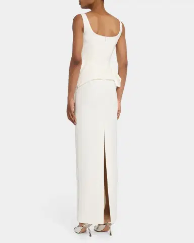 Roland Mouret Wide-Neck Peplum Column Gown | Thumbnail 3