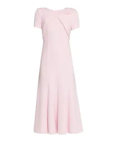 Roland Mouret Twist Draped Short-Sleeve Midi Dress | Thumbnail 1 Roland Mouret Twist Draped Short-Sleeve Midi Dress | Thumbnail 1