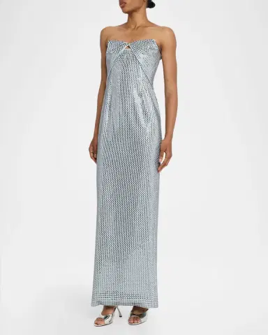 Roland Mouret Origami Bustier Diamante Column Gown | Thumbnail 4 Roland Mouret Origami Bustier Diamante Column Gown | Thumbnail 4