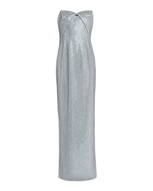 Roland Mouret Origami Bustier Diamante Column Gown