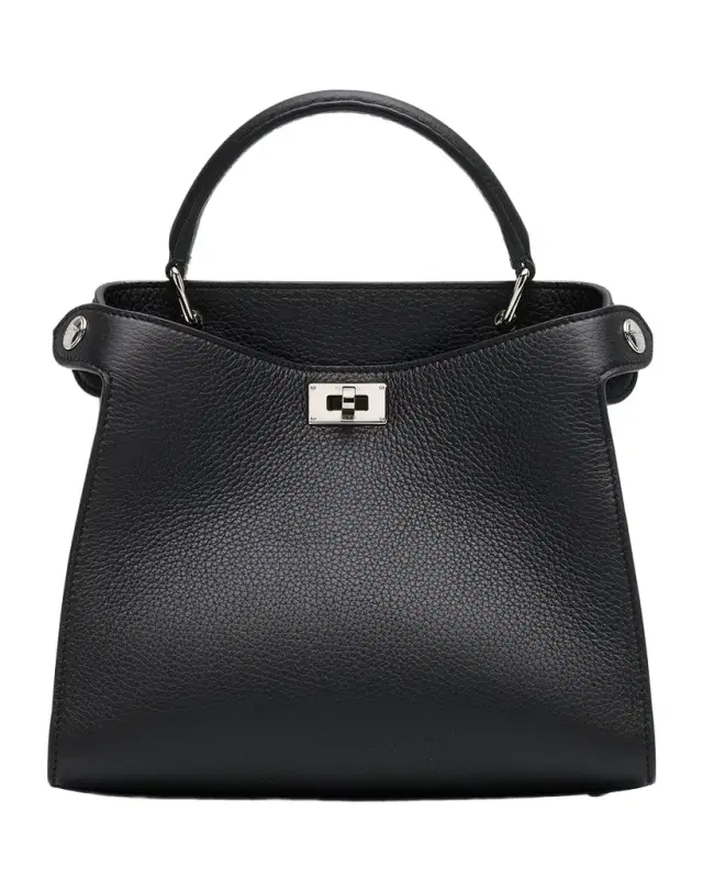 Michino Paris Lutece Mini Grained Leather Top-Handle Bag