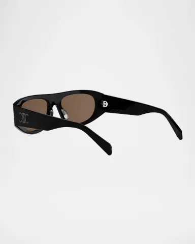 Celine Men's Triomphe Rectangular Acetate Sunglasses | Thumbnail 2 Celine Men's Triomphe Rectangular Acetate Sunglasses | Thumbnail 2