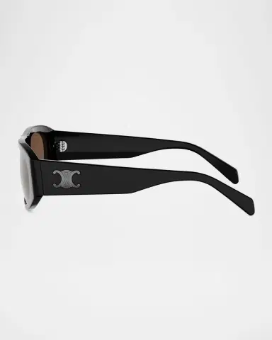 Celine Men's Triomphe Rectangular Acetate Sunglasses | Thumbnail 5 Celine Men's Triomphe Rectangular Acetate Sunglasses | Thumbnail 5