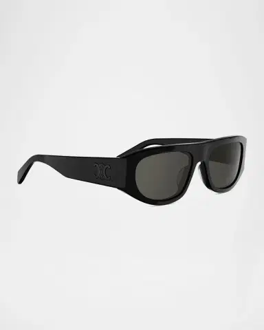 Celine Men's Triomphe Rectangular Acetate Sunglasses | Thumbnail 3 Celine Men's Triomphe Rectangular Acetate Sunglasses | Thumbnail 3