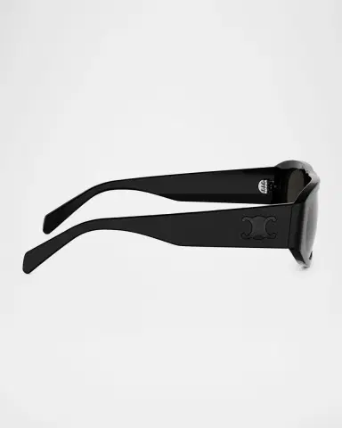 Celine Men's Triomphe Rectangular Acetate Sunglasses | Thumbnail 4 Celine Men's Triomphe Rectangular Acetate Sunglasses | Thumbnail 4