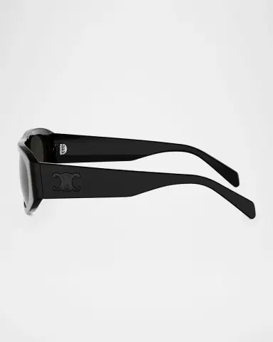 Celine Men's Triomphe Rectangular Acetate Sunglasses | Thumbnail 5 Celine Men's Triomphe Rectangular Acetate Sunglasses | Thumbnail 5
