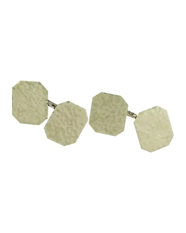Estate Carrington & Co. 14K Yellow Gold Hammered Cufflinks