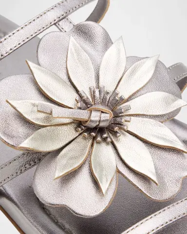 Zimmermann Belara Metallic Leather Flat Slide Sandals | Thumbnail 5 Zimmermann Belara Metallic Leather Flat Slide Sandals | Thumbnail 5