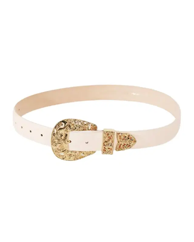 Versailles 24K Gold-Plated Leather Belt