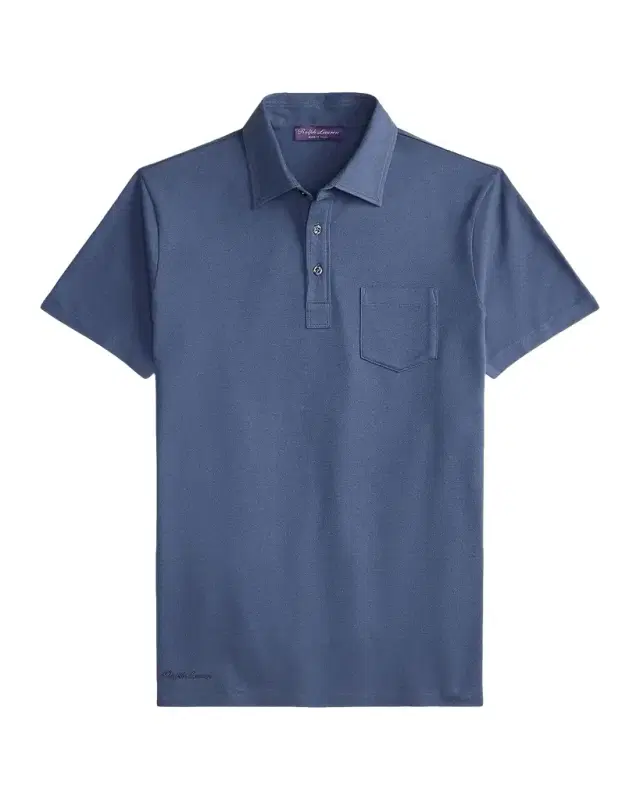 Cotton-Cashmere Piqué Polo Shirt