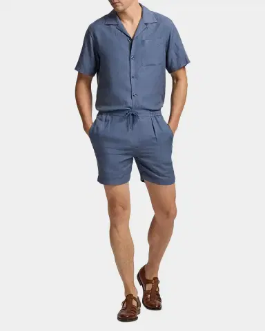Ralph Lauren Purple Label Silk-Linen Short | Thumbnail 2 Ralph Lauren Purple Label Silk-Linen Short | Thumbnail 2