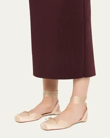 Christian Louboutin Cassia Satin Lace-Up Ballerina Flats | Thumbnail 2 Christian Louboutin Cassia Satin Lace-Up Ballerina Flats | Thumbnail 2