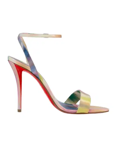 Christian Louboutin 100mm Miss Z Tie-Dye Patent Leather Sandals | Thumbnail 1 Christian Louboutin 100mm Miss Z Tie-Dye Patent Leather Sandals | Thumbnail 1