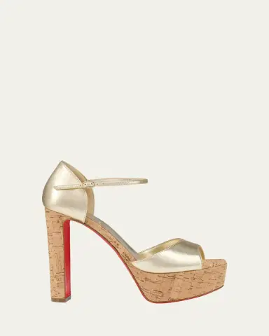 Christian Louboutin 130mm Sandaloo Metallic Leather Platform Sandals | Thumbnail 3 Christian Louboutin 130mm Sandaloo Metallic Leather Platform Sandals | Thumbnail 3