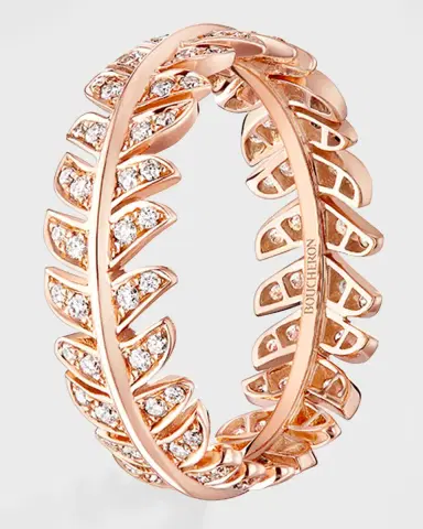 Boucheron Rose Gold Plume de Paon Ring, EU 51 / US 5.75 | Thumbnail 3